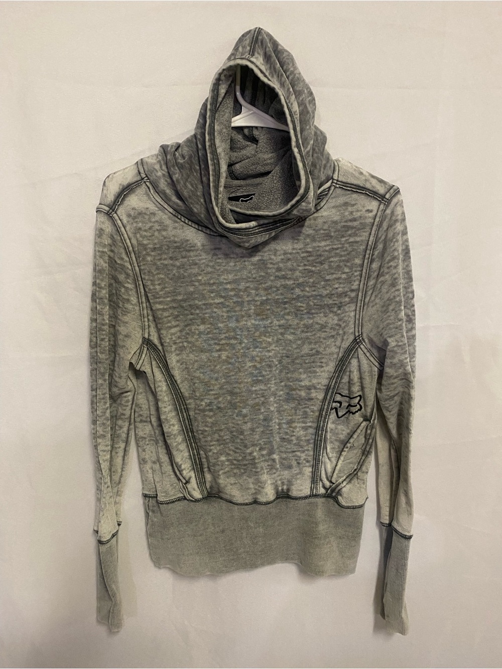 Fox Washed Gray Cowl Neck Women's Sweater